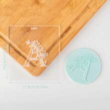 A-Z 26 Letter Cookie DIY Printing Embossing Mold Acrylic Alphabet Capitalize Name Embosser Fondant Stamp Wedding Cake Decor Biscuits Cake Baking Tool Accessories For Birthday Bridal Shower Wedding Party Favor Supplies