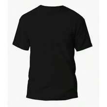 KIT 3 Basic Plain Men's T-Shirts 100% Cotton 30.1 - 黑色+黑色+黑色 - 查看 2
