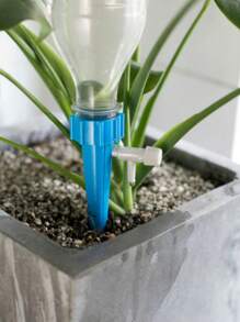 Self Watering Spikes: Automate Your Plant Watering With Adjustable Slow Release Control Valve Switch!Automatic Drippers For Vacation - Adjustable Control Valve - Ideal For House, Garden, And Office Plants(Random Color)