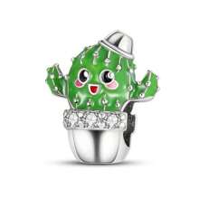 1 Pc Cute Cactus, Cute Animal Cat, Exquisite Avocado, Blue Sea, Sea Whale, Spring Seven-Star Ladybug, Tropical Underwater World, Spring Butterfly, Pharaoh Cat, Cute Rabbit, Chameleon, Cute Puppy, Beaded Surprise Gift, Suitable For Original Bracelet, Charming Woman, Enamel Craft Jewelry Gift