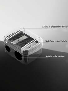 Double Holes Precision Lipstick Cosmetic Pencil Sharpener For Eyebrow Lip Liner Eyeliner Pencil Gift School Supplies