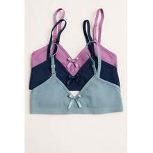 Kit 2 Girls' Bras, Plain Cotton, Youth, Teens, Pre-Teenagers, Children - màu xanh lá - Xem 5