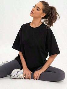 Kit 2 Fitness T-Shirts Strong Training Gym Academy Blouse T-Shirt Women's Men's Oversized T-Shirt Shirt 100% Premium Cotton - Màu Khaki - Xem 4