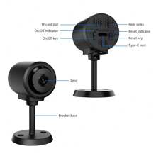Mini Security Camera, 1080P WiFi Camera (2.4G Only) Indoor Outdoor With Night Vision, Motion Detection, Cloud & SD Storage, APP Remote Control, For Home Baby Pet Surveillance