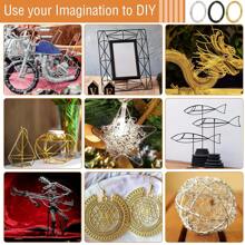 1/3 rolki drutu rzemieślniczego ze stali nierdzewnej, aluminium, giętki, artystyczny sznurek koralikowy, sznurek do tworzenia biżuterii