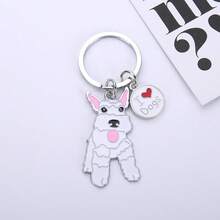 1pc Alloy Pet Dog Pendant Key Chains For Women Men Metal Car Keychain Key Ring Bag Charm Car Keyring Gifts - Multicolor - View 36