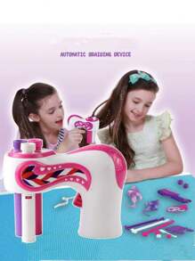 Gioco per ragazze, accessori per travestimento per bambini, set fai-da-te per acconciature, set elettrico per intrecciare, accessori per acconciature intrecciate, puzzle giocattolo da usare in casa, richiede batterie fornite, adatto per feste, regali di Ognissanti, back to school, regali per feste