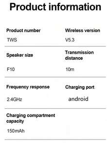 原装 E6S 无线蓝牙耳机 TWS 耳机 降噪耳机 带麦克风 耳机 适用于智能手机 - 彩色 - 查看 8