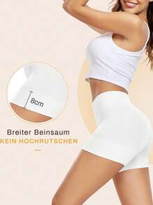 Set de 3 shorts de ciclismo sin costuras para mujer de talla grande, calzoncillos tipo bóxer suaves y cómodos para deporte y yoga, shorts de seguridad