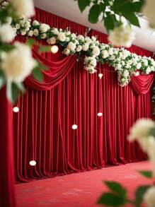 1 PIEZA Tela de fondo de fotografía de satén colorido, cortina opaca de ventana, tela para decoración de boda, ducha nupcial, fiesta de cumpleaños, aniversario, etapa de boda, compromiso, ceremonia de banquete, decoración interior/exterior, tela elástica gótica, regalos de verano, regreso a la escuela, suministros escolares, decoración de habitación