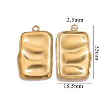 1 Peça Pingente Perfurado Geométrico Banhado a Ouro 18k de Aço Inoxidável 304, Acessório de Joalheria DIY para Uso Diário de Mulheres