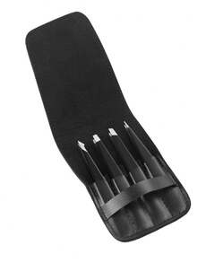 专业不锈钢眉毛镊子和睫毛镊子套装，眉毛脱毛，面部脱毛工具，家用 - 彩色 - 查看 8