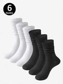1pair/3pairs/6pairs Fashionable Colorful Bubble Fleece Socks, Comfortable Breathable, Classic European Style, Casual Tight Calf Socks - Multicolor - View 12