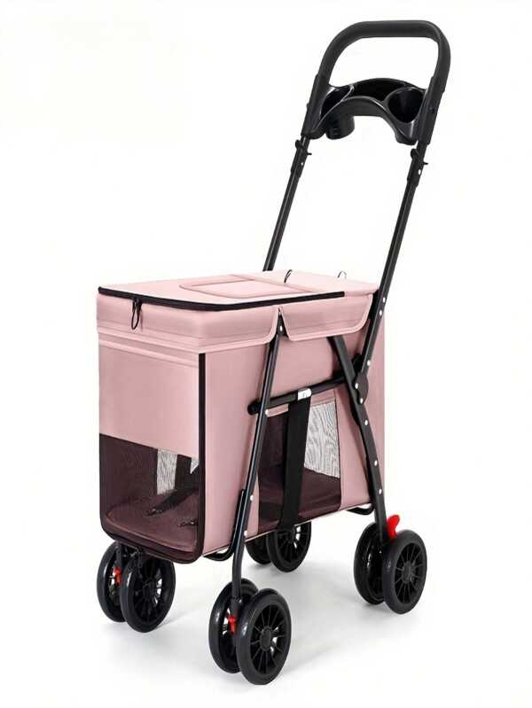 Multi-Function Large Pet Stroller For Outdoor Use, Suitable For Small & Medium Dogs, Portable & Foldable, All-Seasondog Stroller Cat Stroller Pet Stroller Dog Strollers For Dogs