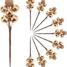 Bó hoa quả mọng nhân tạo bằng xốp lấp lánh 12 chiếc, Quả mọng nhân tạo vàng, Thân quả mọng lấp lánh Giáng sinh nhân tạo bằng vàng, Đồ trang trí cây thông Noel, Đồ trang trí ngày lễ năm mới, Gói quà, Vật liệu thủ công DIY, Nhặt quả mọng vàng nhân tạo giả lấp lánh Đồ trang trí cây thông Noel Lõi hoa xốp Vòng hoa cưới Đạo cụ chụp ảnh tiệc ngày lễ, Thích hợp cho Giáng sinh, Đám cưới, Đồ trang trí tiệc, Cây thông Noel, Phụ kiện vòng hoa DIY - Vàng - Xem 4