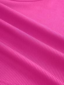 Customized Women Short Tank Top, Add Text, Choose Preferred Color And Font, Design Your Own Personalized Graphic Tee Summer - Hot Pink - View 8