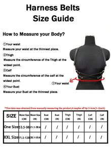 1pc Women's Fashionable Pu Leather Belt Gothic Style Suspenders For Festival Party Outfits Sexy Harness Halloween