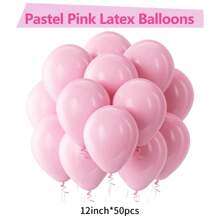Light Pink Latex Party Balloon 5/10/12/18 Inches -10/30/50/70/90pcs Round Helium Light Pink Balloon Suitable For Valentine's Day Wedding Engagement Anniversary Birthday Graduation Shower Gender Revealing Home Decoration Background - Light Pink - View 20