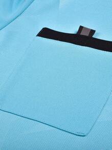 2pcs Set Sports Referee Uniform, Comfortable Breathable Short Sleeve T-Shirt With Pockets + Quick-Dry Sports Shorts With Elastic Waist, Suitable For Football, Badminton, Table Tennis Training & Competition