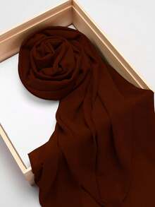 1 Khăn Voan Chắc Chắn Đa Năng Giả Hijab Ngoài Trời Chống Nắng Cho Cuộc Sống Thường Ngày - Màu Đỏ Sâu - Xem 18