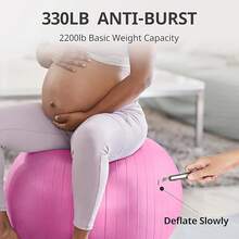 2pcs Pelota Fitness para Yoga y Pilates,Pelota Yoga de 25 y 65cm de Resistencia estática,Anti-pinchazos,para Ejercicios Gimnasia,Pilates,preparación al Parto,aeró(Bomba de Aire Incluida) - rosa - Ver 2