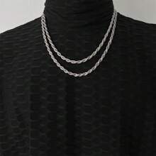 Colar com pingente de prata 925, 16-30 polegadas, 2 mm, masculino, punk, feminino, joia para presente de casamento