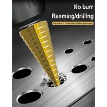 6-Piece Titanium Step Drill Set - Multi-Size Holes For Wood, Metal & DIY Projects (Rust-Resistant, Time-Saving & Compact Storage)