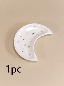 Kleine Mond Schmuckschale, Ringhalter Schale dekorative Keramik Zierschale süßer Mond Schale kleine Schmuckplatte Ohrringe Halskette Halter Schmuckauslage moderner Akzent Ring Tablett für Schminktisch Sommerbedarf für Frauen Aufbewahrungsorganizer Geschenk Semesteranfang