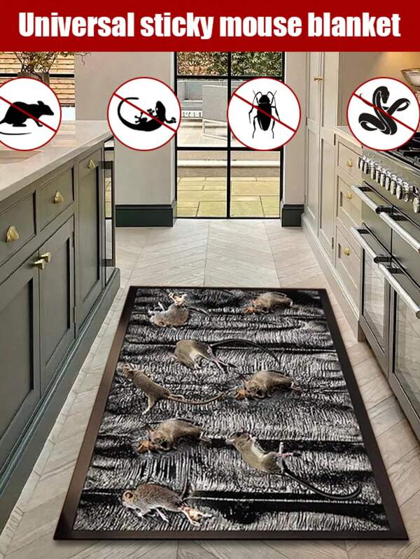 [4pcs Upgraded Ultra-Sticky Mouse Glue Traps] Extra Large Rodent Insect Traps For Home Kitchen Garden Warehouse ,Friendly To Children And Pets,Indoor/Outdoor, No Power Needed - Effective For Mice Rats Bugs Geckos, Insects, For  Warehouses Office Hotel