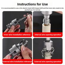 Carbon Steel Threaded Screw Set, Fits 4/6 Points, Quick Installation, Compatible With Electric Drill, For PPR/PE/PVC Pipes, Home Plumbing Tools, Pipe Threaded Tools | Universal Screw Set | Durable Structure, Pipe Screws