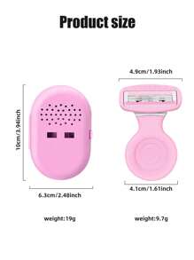 Women's Shaving Set - Elegant Pink, Alcohol-Free, Suitable For Leg Shaving, Includes 1 Razor, 1 Brush And 1 Storage Box, Smooth Shaving Experience, Women's Razor