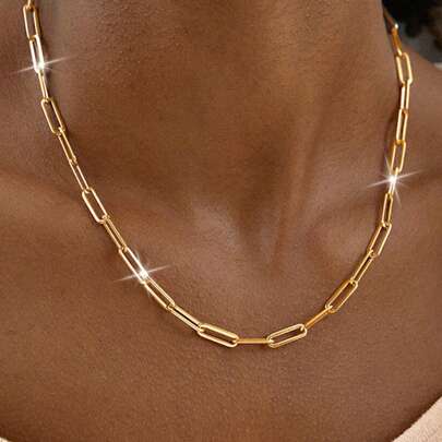 925 Sterling Silver Asymmetrical Oval Pendant Necklace For Women, Choker Necklace, Casual, Party, Holiday, Gift For Friends, Family, Lover