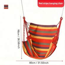 1 pieza Hamaca silla colgante, silla colgante resistente con múltiples cuerdas, cómoda, disponible en rojo, azul, naranja, verde, incluye 2 cuerdas e instrucciones, ideal para uso en exteriores, jardín, dormitorio, patio, interior/exterior, excelente equipo de ocio
