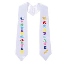 1 件涤纶毕业派对字母印花白色儿童学位腰带、毕业披肩、服装肩带、礼品包装