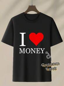 I Love You Couple Shirts, Gifts For Girlfriend/Wife, Valentine's Day Gifts, Custom Women's T-Shirt Shirts - Add Your Own Text And Images (Family Photos/Selfies/Pet Photos/Friend Photos/Party Photos) To Design Your Own Personalized Printed T-Shirts, Baby/Couple/Family/Pet Photos, Anniversary Gifts, Valentine's Day, Christmas