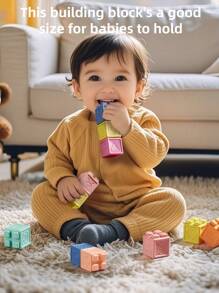 Baby Blocks,Toddler Blocks,Stacking & Building Toys For Babies, 8/16/24 Soft & Educational Blocks- Numbers, Shapes, Baby Blocks For Baby Shower,Colors, Animals- One Two Squeeze- 6 Months +,Stacking Toys For Toddlers 1-3,Random Color