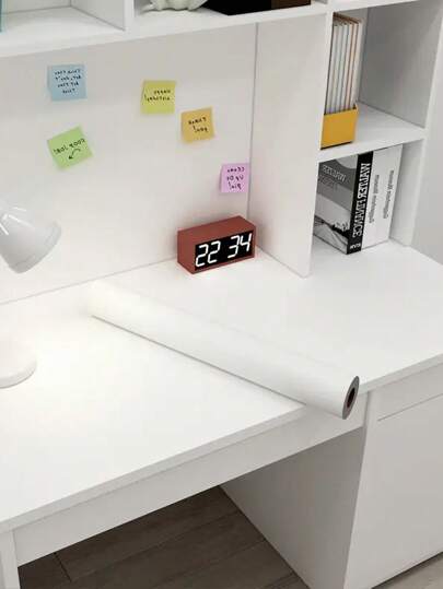 Roll Waterproof, Stain Resistant Matte Wit Wallpaper, PVC Material, Self Adhesive Furniture Sticker, Removable, Kitchen Countertops, Cabinets Desktops view 7