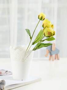 3/6/10pcs Artificial Flowers, Fake Peony Flowers Silk Flower Arrangements Decorations Plastic Flower Bouquet Decor Wedding Table Centerpieces, Artificial Peony Silk Flower Leaf Home Office Wedding Party Festival Bar Decor, Wedding Filler Flowers For DIY Cream Bouquets, Centerpieces, Bridal Shower Decorations & Arrangements