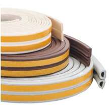 10M Window Weather Strip DIEP Self-Adhesive Acoustic Rubber Foam Seal Strip Tape Windproof Insulation Door Weatherstripping