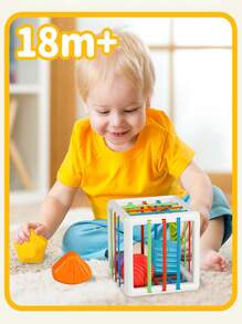 1 Pc Baby Stacking Toy, Color & Shape Learning, Hand Coordination Exercise, Grabbing Stimulation, Early Education Stacking Toy, Christmas & Halloween Gift, (Accessories Details, Textures & Colors Are Random)