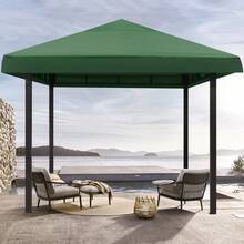 Gazebo con tetto di ricambio 3x3m, tetto per gazebo, copertura per tetto per giardino, copertura per gazebo, telone di ricambio per tenda da tetto, robusto gazebo per barbecue, telo di ricambio per copertura di ricambio - Verde Scuro - Visualizzare 7