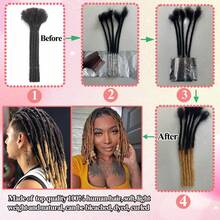0.4 Cm Real Human Hair Dreadlock Extensions 8 Inch 30/60 Strands Full Handmade Permanent Locs Soft Natural Black Dreads Extensions For Men Women ,Can Be Dyed Bleached Curled - Natural Black - View 4
