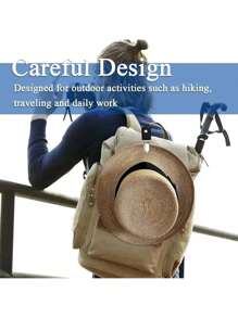 PU Leather Hat Clip For Travel Solid Color Hat Clips For Luggage, Multifunctional Baseball Cap Clip, Hat Companion Outdoor,Mini Travel PU Leather Hat Clip, Outdoor Backpack Luggage Organizer Clip, Multifunctional Straw Hat Clip, Hat Accessories, Securely Attach Your Cap To Bag Or Luggage