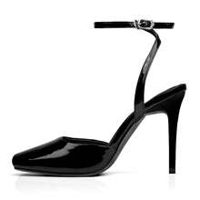 Stiletto Heels For Women Dressy Square Open Toe Strappy High Heel Sandals Ankle Strap Peep Toe Pumps - 黑色 - 查看 5
