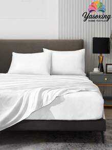 Set de 4 piezas Juego de sábanas blancas lisas de microfibra suave con cuidado fácil. Incluye: 1 sábana plana, 1 sábana ajustable, 2 fundas de almohada. Sábana ajustable de unicolor en talla King, Queen, Full, TWIN. Profundidad del bolsillo de hasta 11,8 pulgadas. Suave, transpirable, sin arrugas. Estilo de hotel de lujo. Regalo para mamá, papá, amigo, dormitorio, regreso a la escuela.