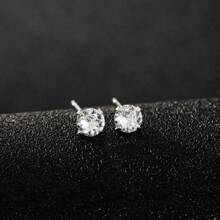 1pair 925 Sterling Silver Hypoallergenic Earrings, Elegant Minimalist Shiny Cubic Zirconia Pendant Long Chain Earrings, Versatile Daily Wear Or Valentine's, Birthday, Mother's Day Gift, Women Jewelry,Mom,Mother,Mother's Day,Gift