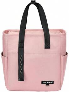 Lonchera Termica Impermeable - Bolsa de Almuerzo Aislada Porta Alimentos Nevera Portátil, Hermética Porta Fiambrera Plegable Hielera con Bolsillos Laterales, A Prueba de Fugas para Adultos Mujer - Amarillo - Ver 10