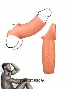 Weiche Silikonpenis-Muffe Sexspielzeug für Männer Paarsexuelle Stimulation, länger anhaltend stärker für Männer, Erwachsenenspielzeug für Paar (1 Stück)