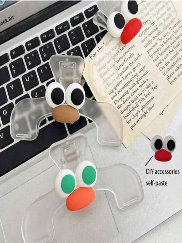 Transparenter Clip, uneingeschränkte Sicht, transparenter Kunststoffbuchclip - ein tragbarer Seitenclip geeignet für Taschenbücher, Hardcover-Bücher und Magazine