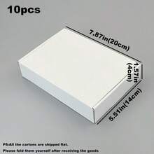 10 pezzi Scatole di cartone ondulato bianche spesse, in varie dimensioni disponibili, scatole per spedizione, imballaggio per corriere, scatole per confezioni, scatole regalo, scatole di cartone ondulato